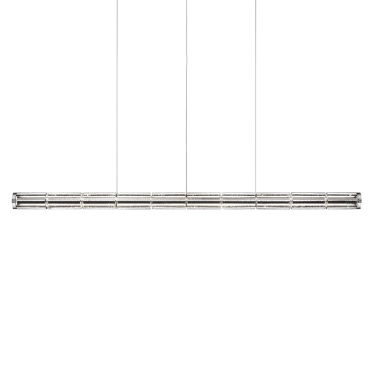 Karoa Linear Pendelleuchte aus transparentem Glas