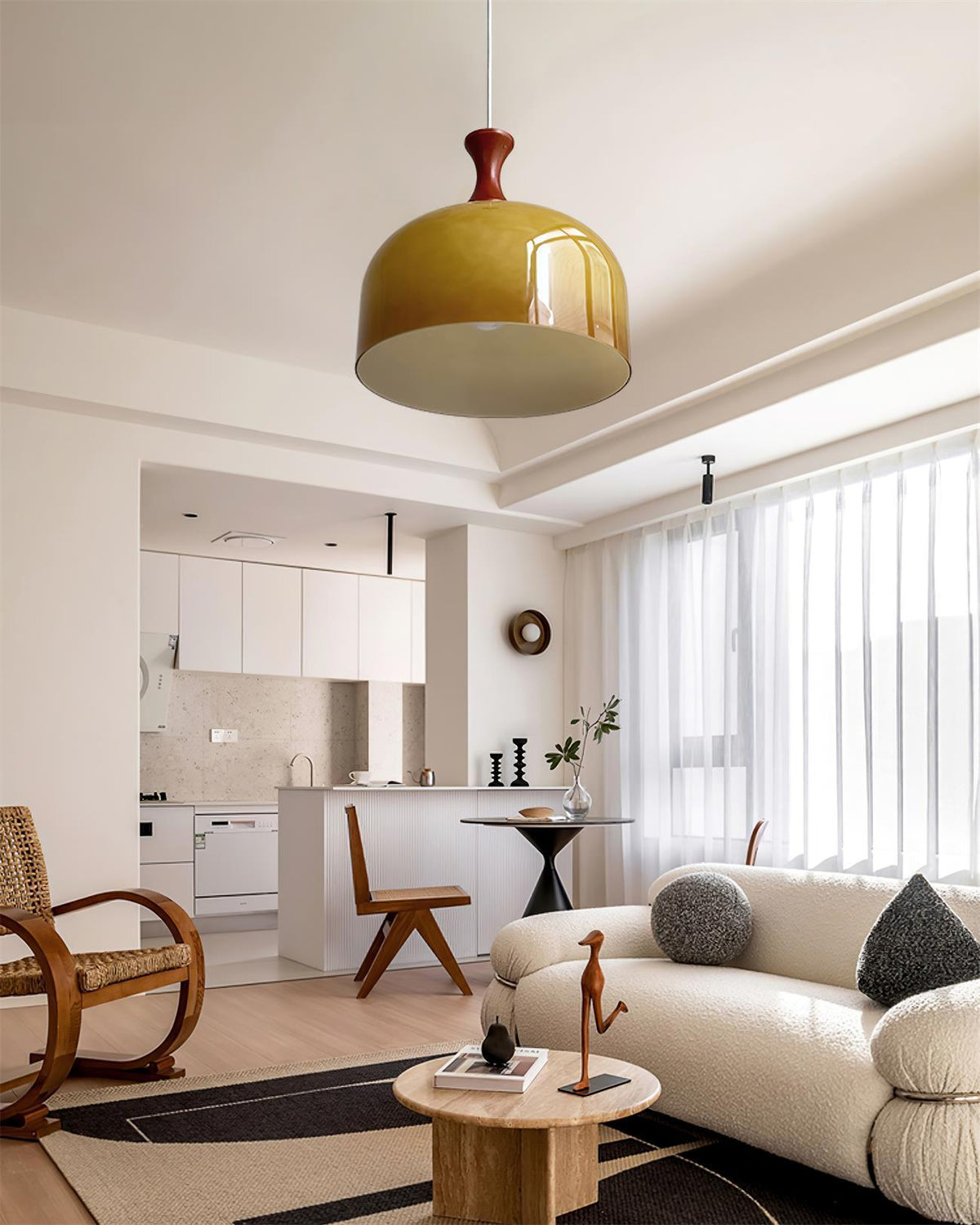 Lioraer Pendelleuchte aus Glas im Retro-Stil