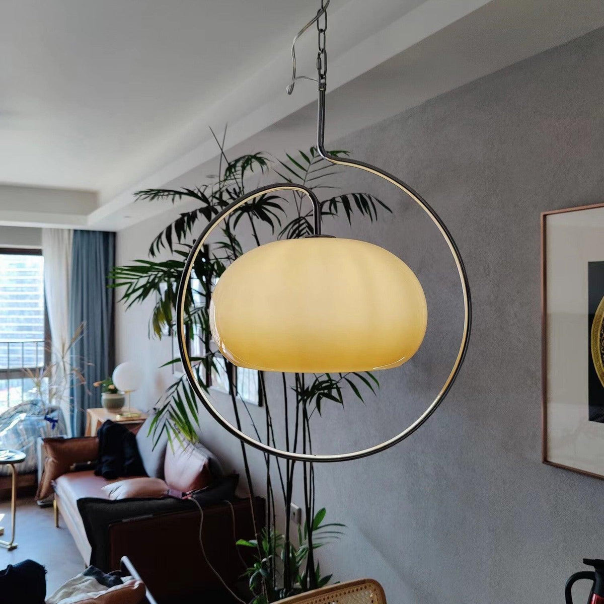 Xune Pendelleuchte aus Glas im Retro-Stil