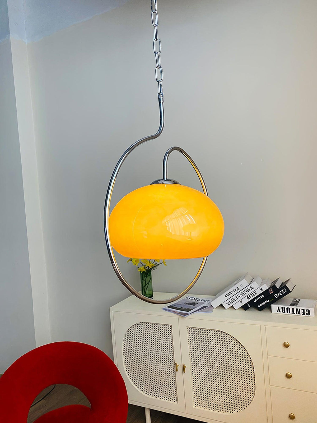 Xune Pendelleuchte aus Glas im Retro-Stil