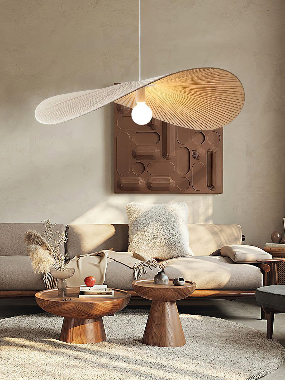 Cedrin Pendelleuchte Wave Natural