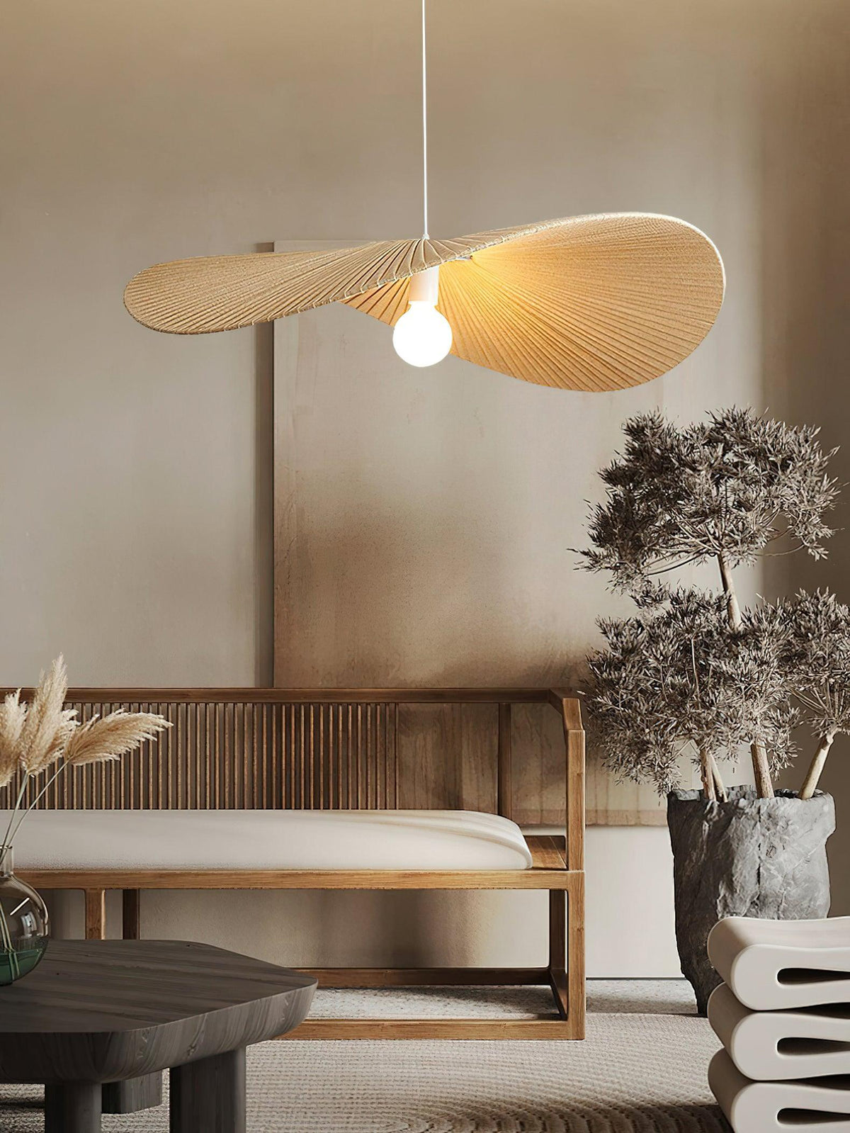 Cedrin Pendelleuchte Wave Natural