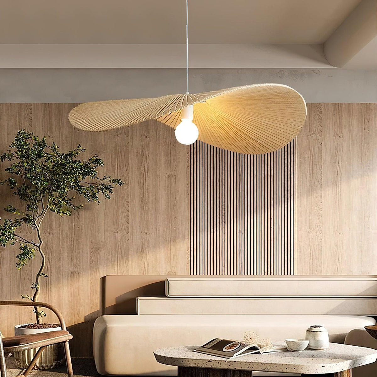 Cedrin Pendelleuchte Wave Natural