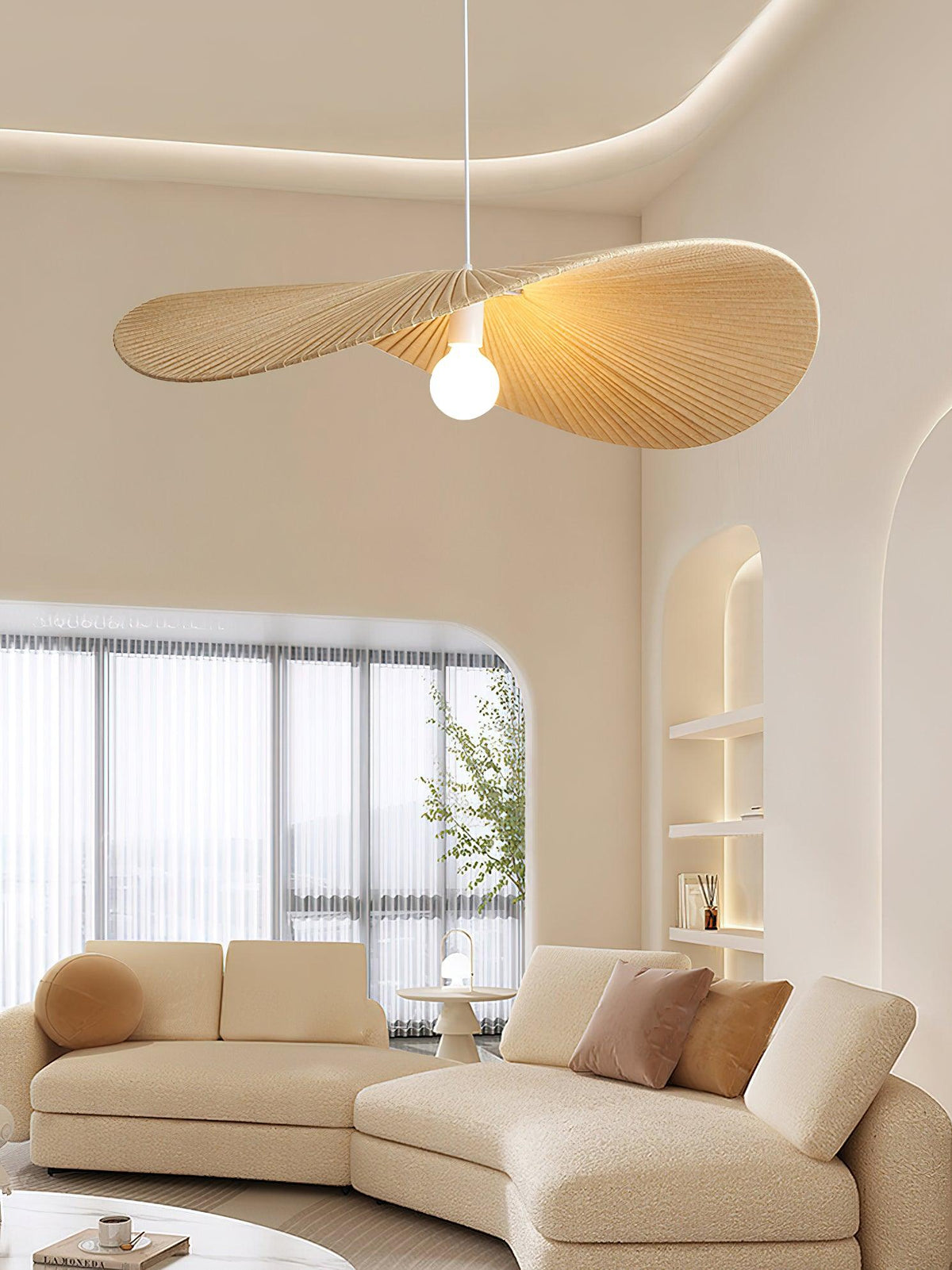 Cedrin Pendelleuchte Wave Natural