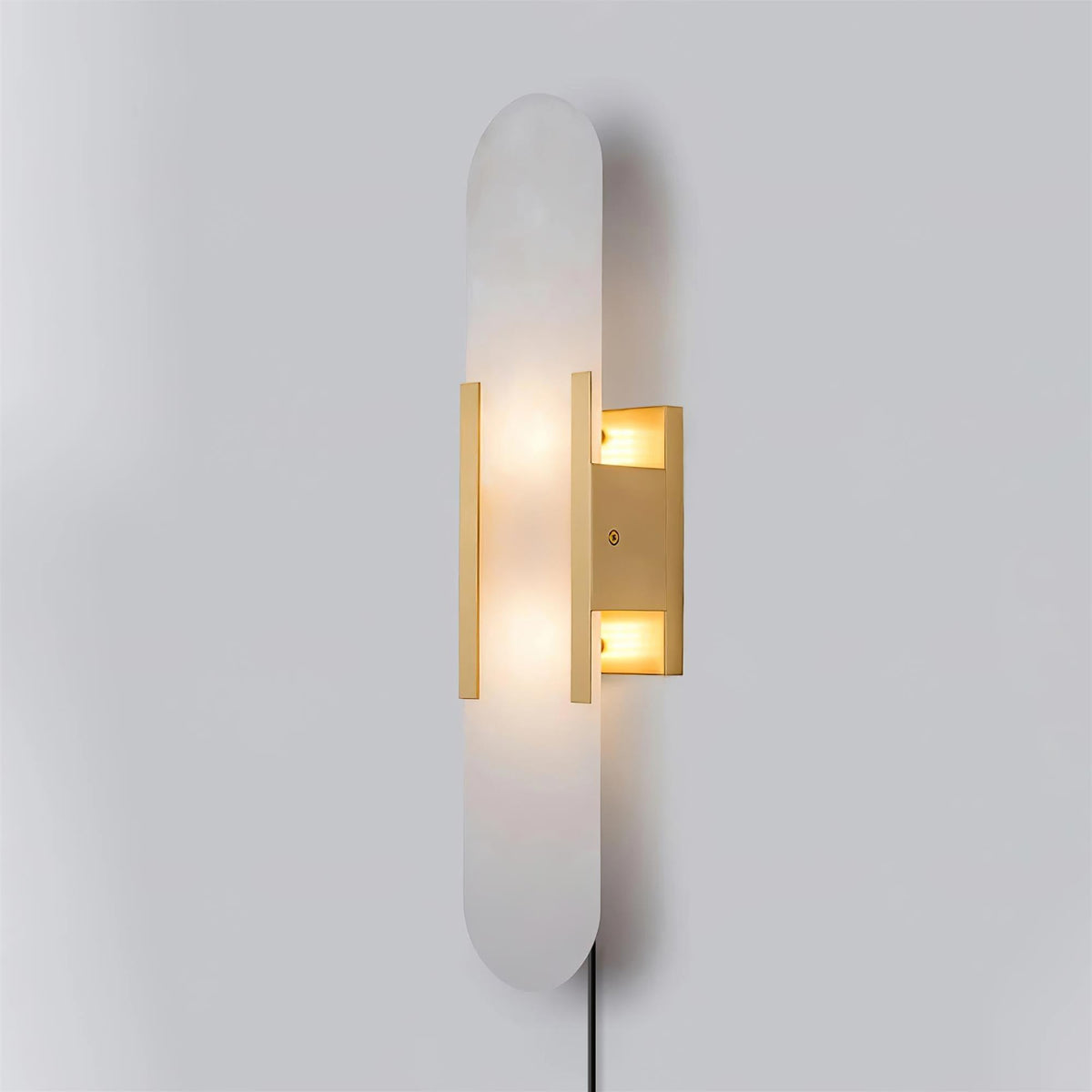 Bano Oblong Alabaster Wandleuchte mit Stecker