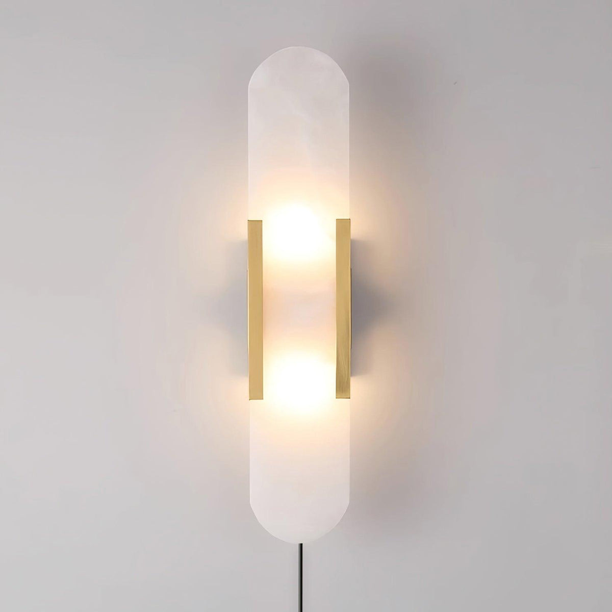 Bano Oblong Alabaster Wandleuchte mit Stecker
