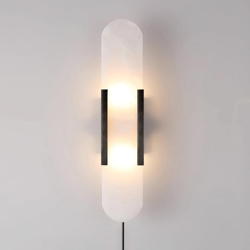 Bano Oblong Alabaster Wandleuchte mit Stecker