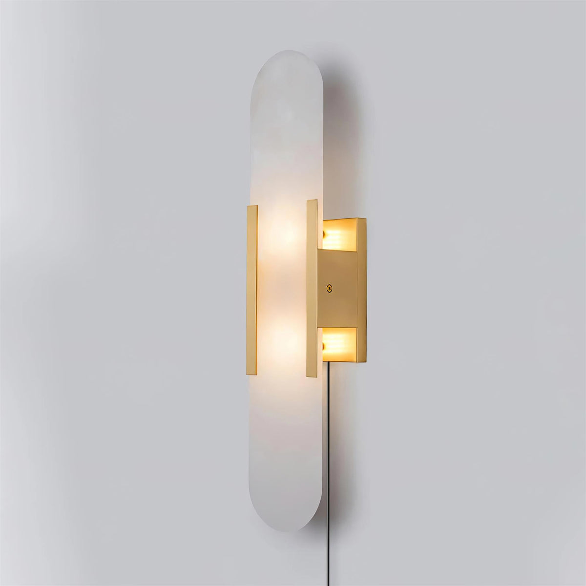 Bano Oblong Alabaster Wandleuchte mit Stecker