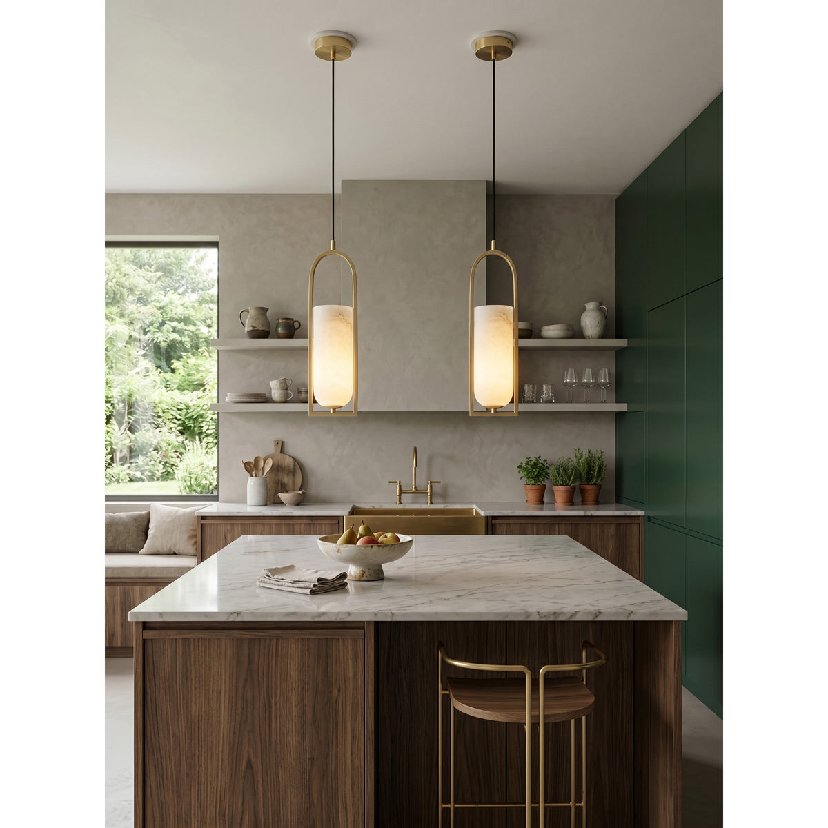 Svala Arch Alabaster Pendelleuchte