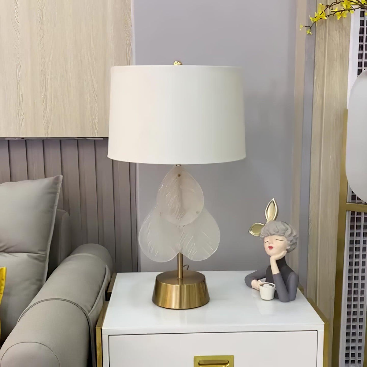 Velivaine elegante Tischleuchte aus Glas