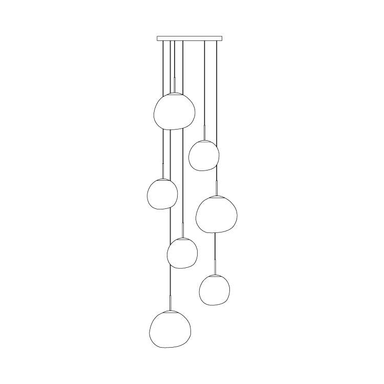 Lumora Pendelleuchte Irregular Cluster Sculptural