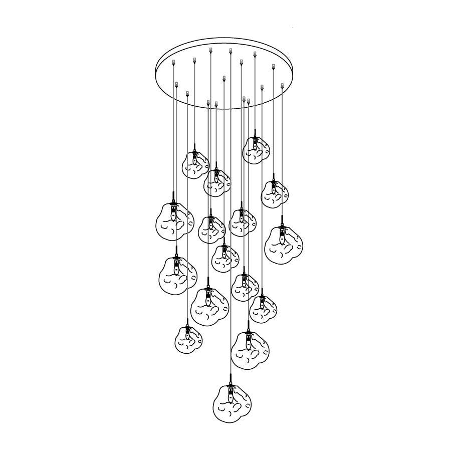 Lumora Pendelleuchte Irregular Cluster Sculptural
