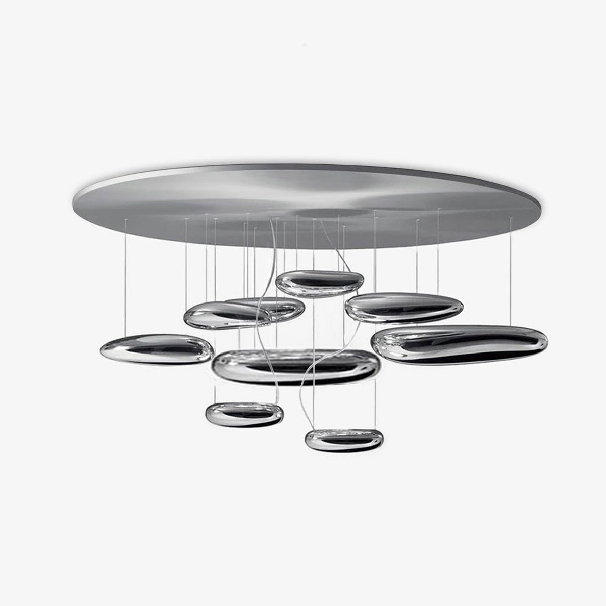 Feririan Deckenleuchte Aluminium Kieselsteinform