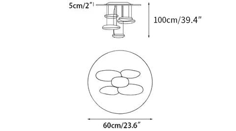 Feririan Deckenleuchte Aluminium Kieselsteinform