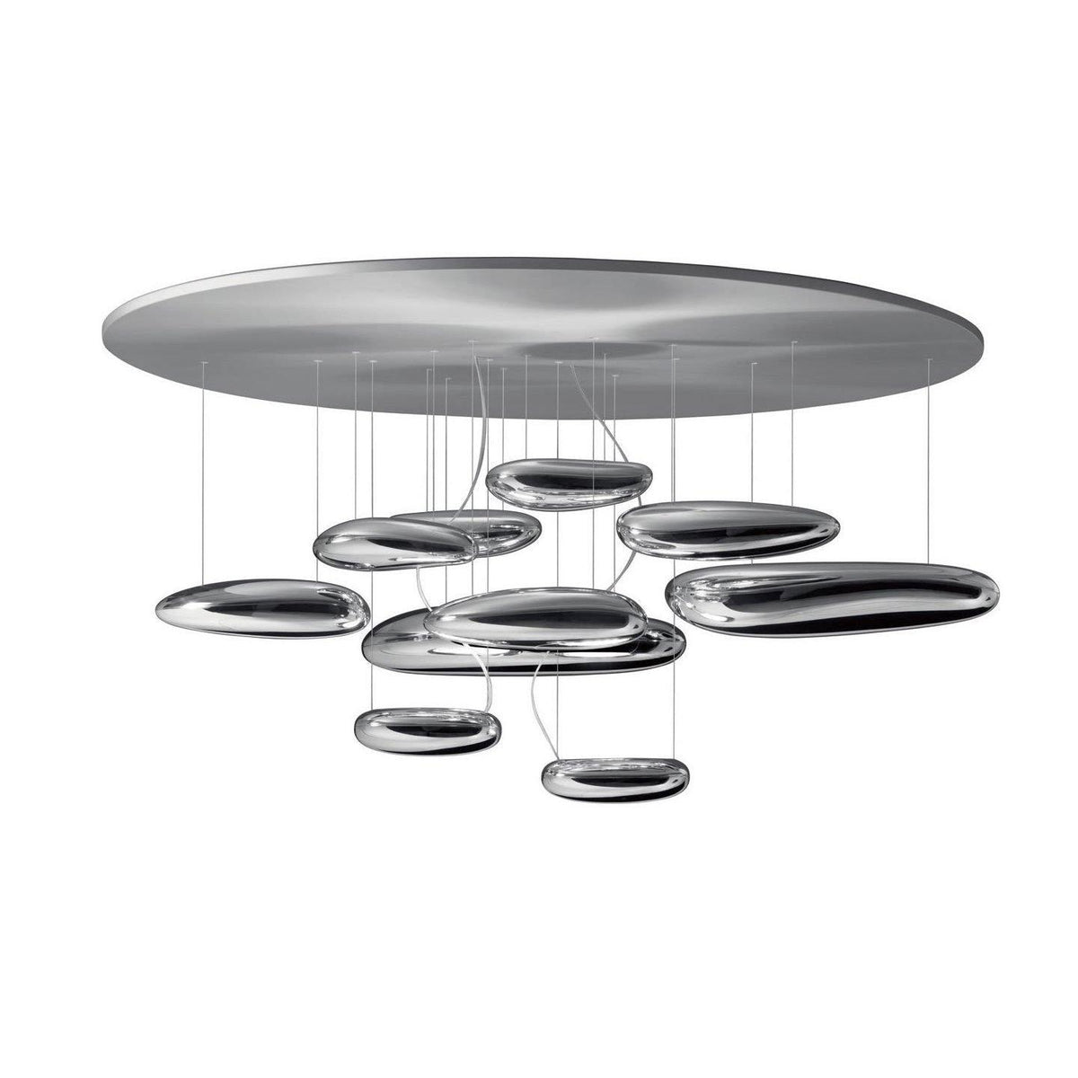 Feririan Deckenleuchte Aluminium Kieselsteinform