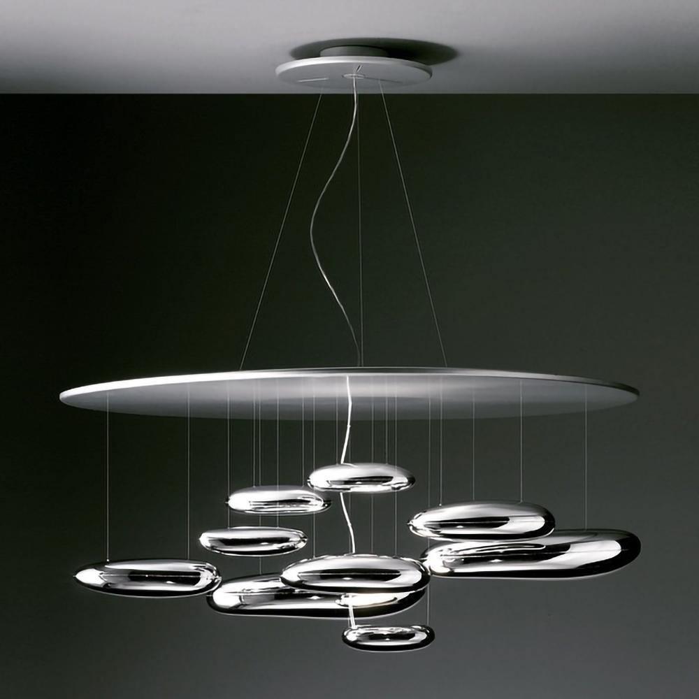 Orinanelle Kronleuchter aus Aluminium mit skulpturaler Kieselsteinform