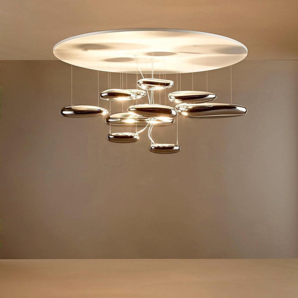 Feririan Deckenleuchte Aluminium Kieselsteinform