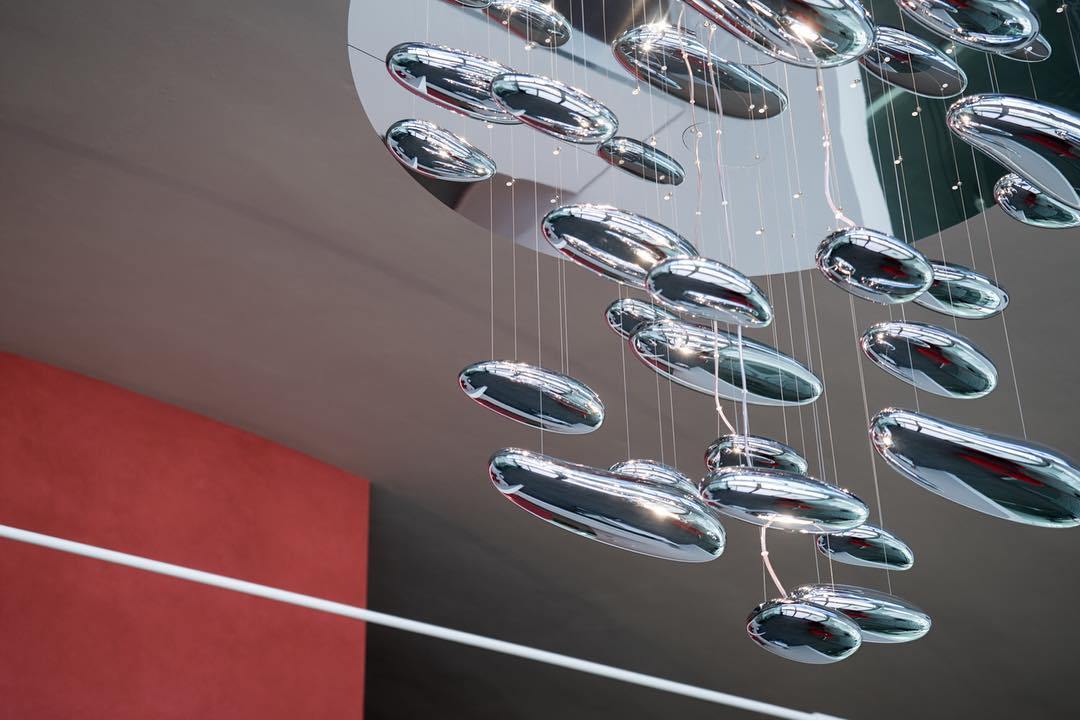 Feririan Deckenleuchte Aluminium Kieselsteinform