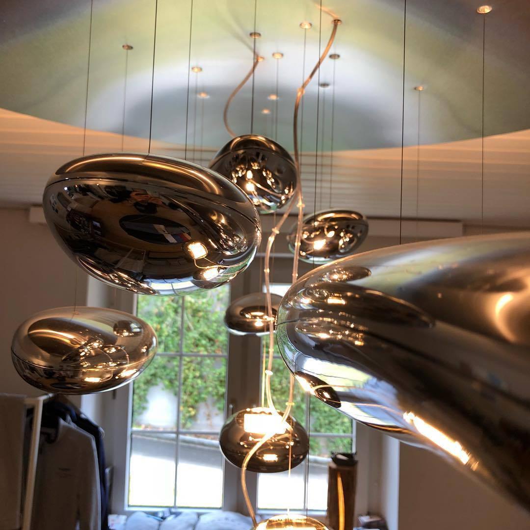 Feririan Deckenleuchte Aluminium Kieselsteinform