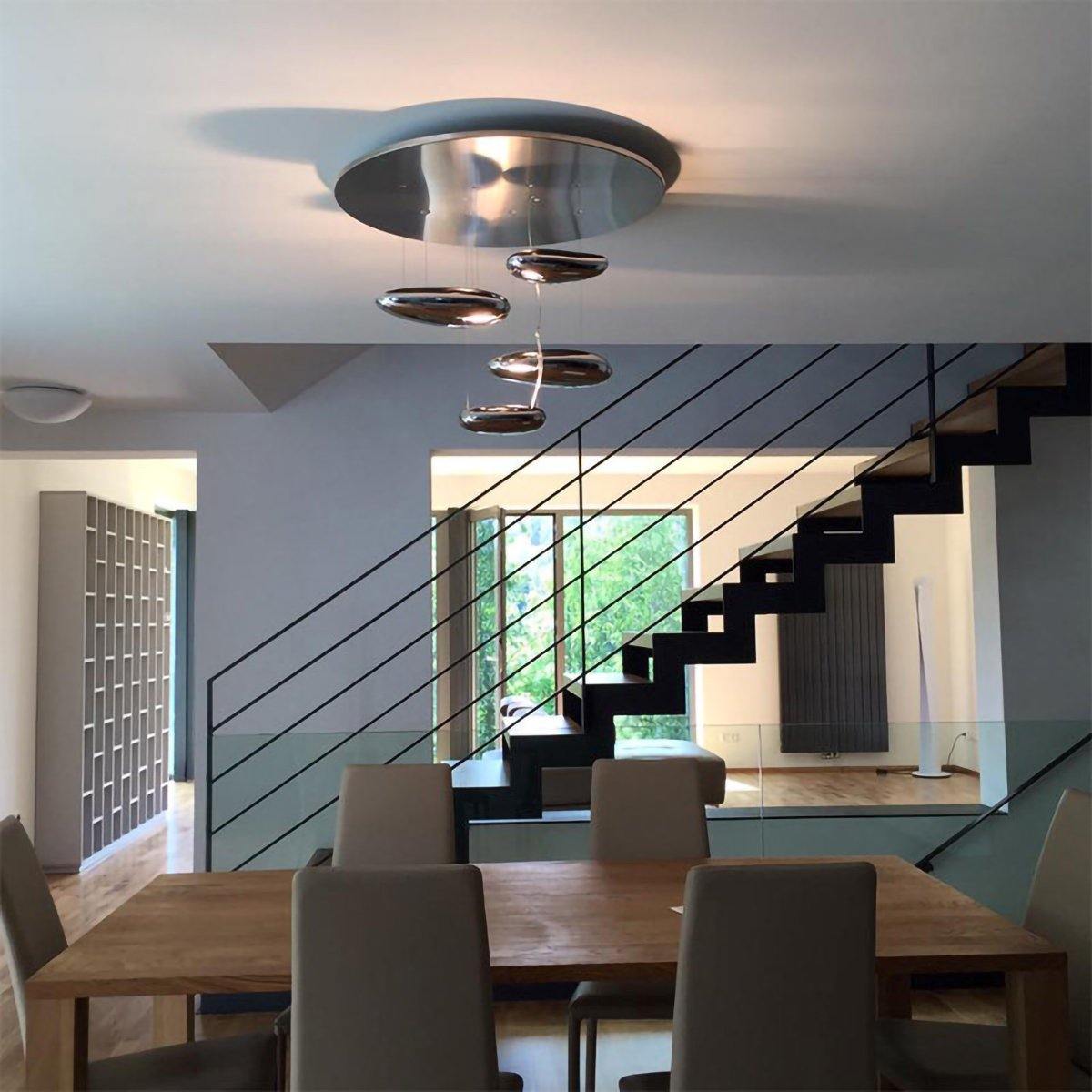 Feririan Deckenleuchte Aluminium Kieselsteinform
