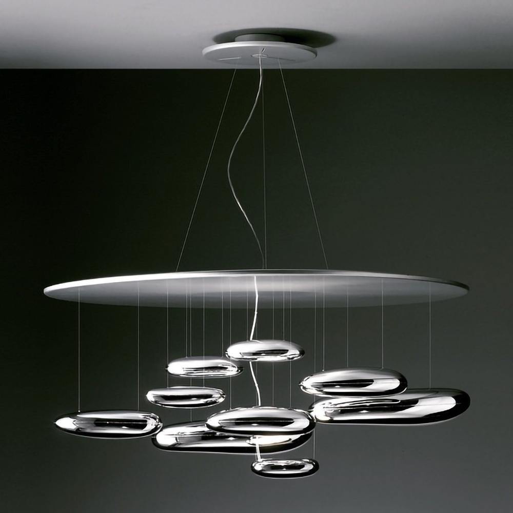 Orinanelle Kronleuchter aus Aluminium mit skulpturaler Kieselsteinform