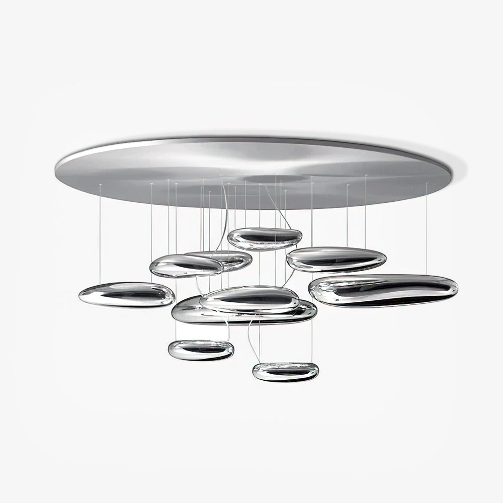 Feririan Deckenleuchte Aluminium Kieselsteinform