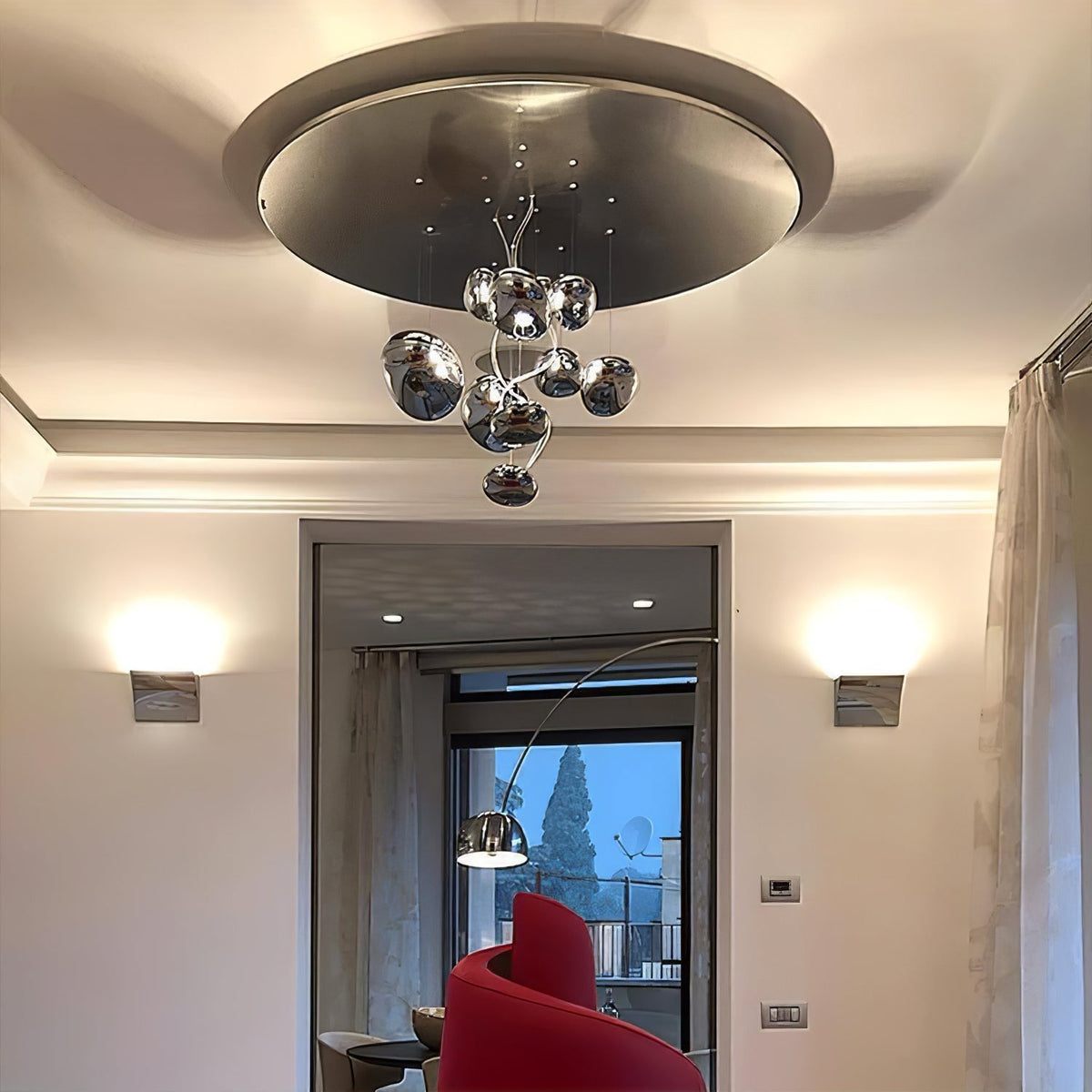 Feririan Deckenleuchte Aluminium Kieselsteinform