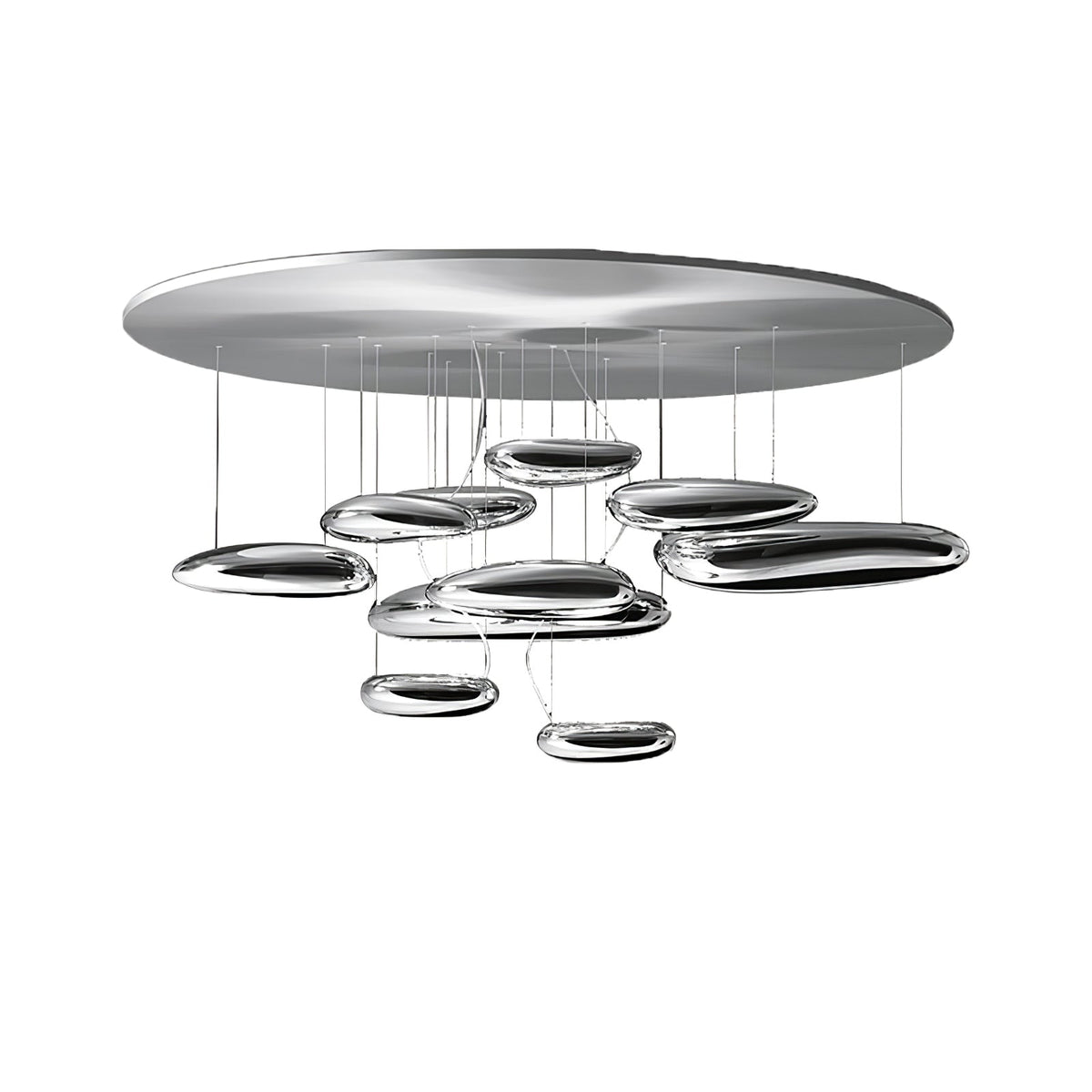 Feririan Deckenleuchte Aluminium Kieselsteinform