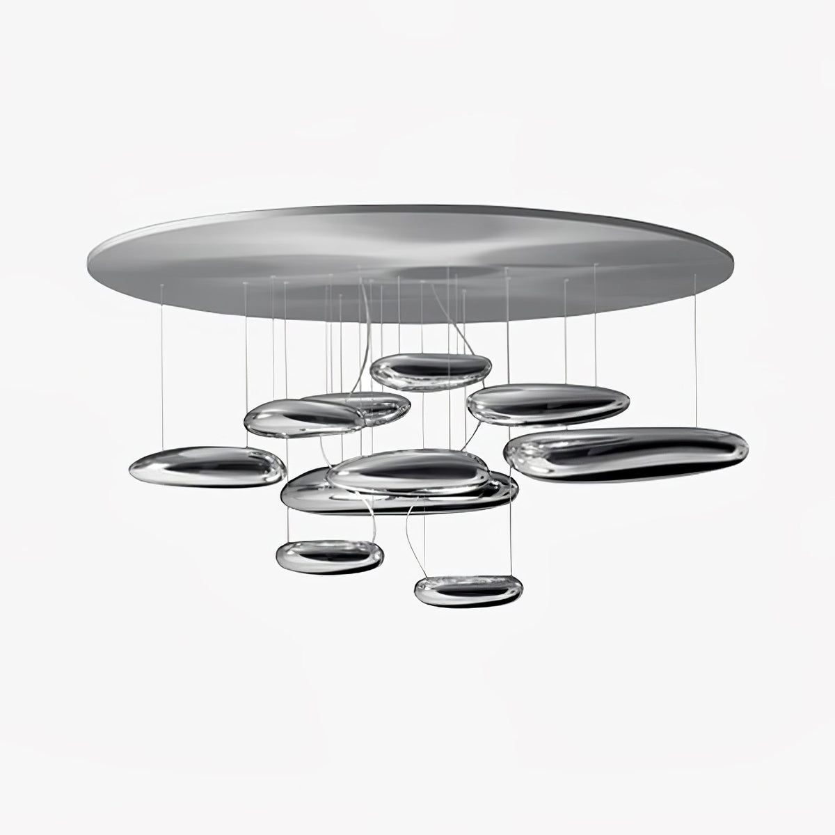 Feririan Deckenleuchte Aluminium Kieselsteinform