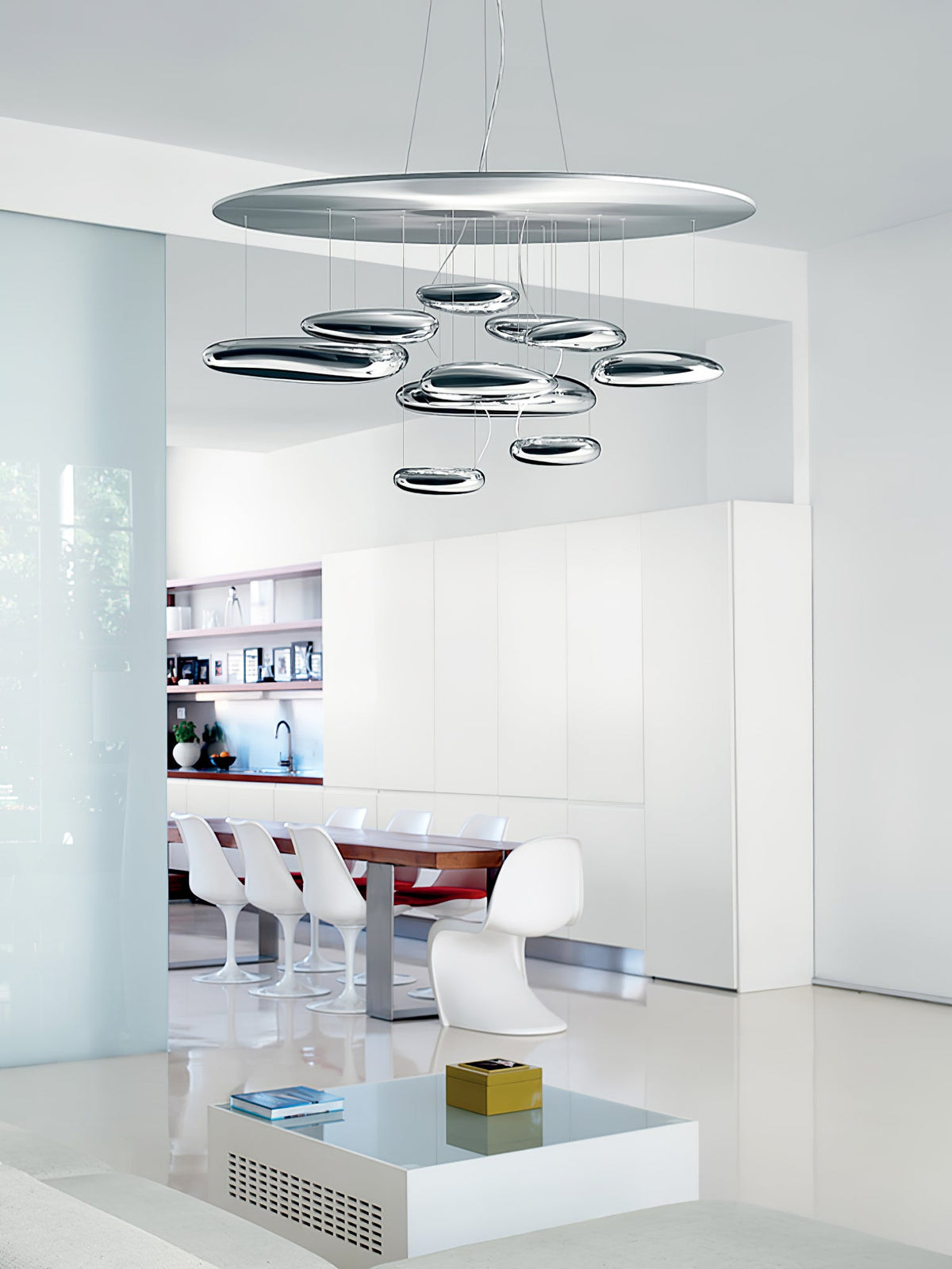 Feririan Deckenleuchte Aluminium Kieselsteinform