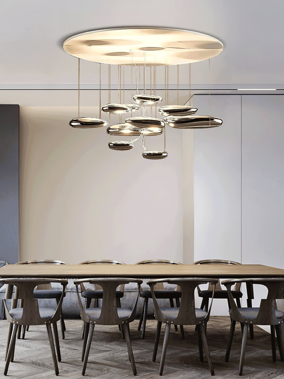 Feririan Deckenleuchte Aluminium Kieselsteinform