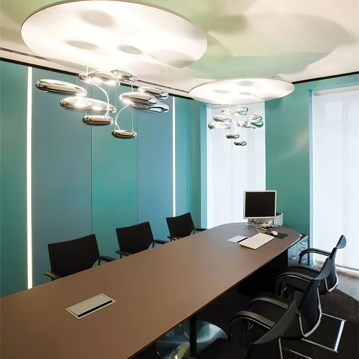 Feririan Deckenleuchte Aluminium Kieselsteinform