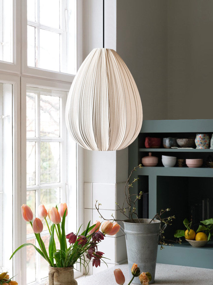 Casterwyn Plissierte Stoff-Pendelleuchte