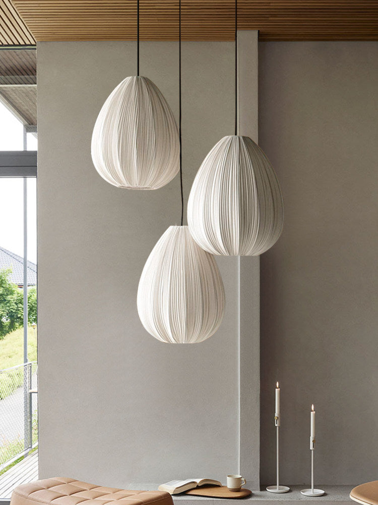 Casterwyn Plissierte Stoff-Pendelleuchte