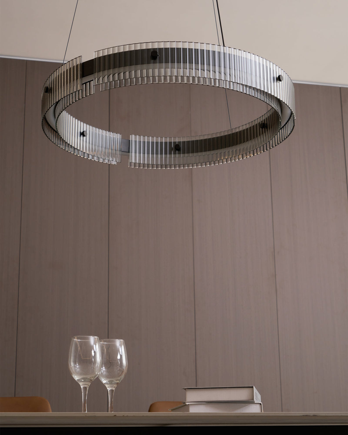 Veliviel Kronleuchter Ring minimalistisch mit LED