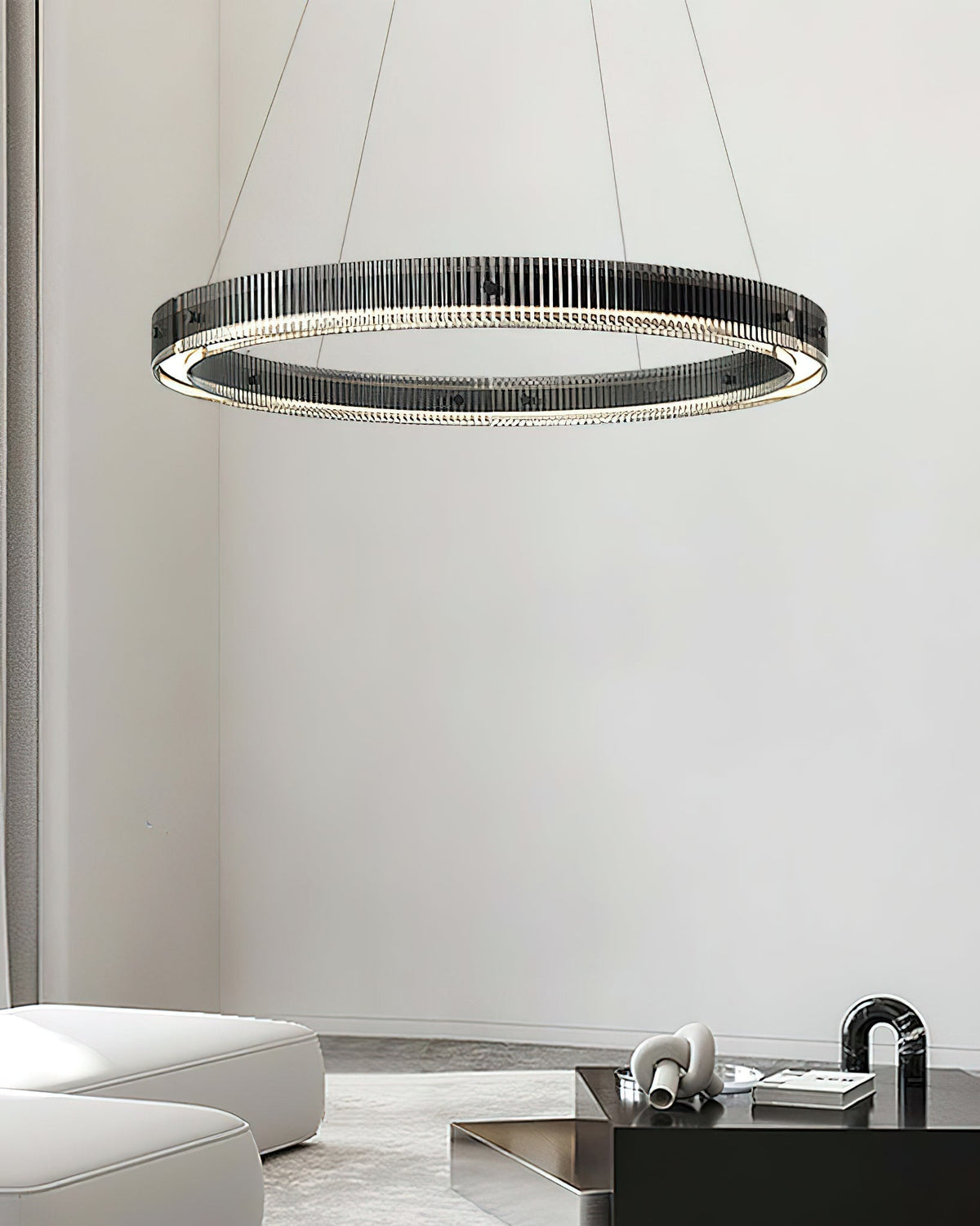 Veliviel Kronleuchter Ring minimalistisch mit LED