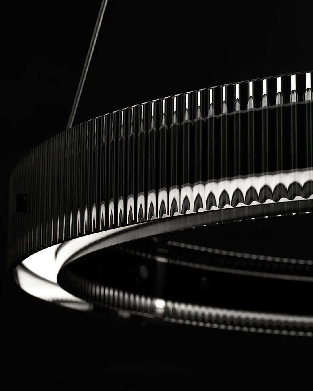 Veliviel Kronleuchter Ring minimalistisch mit LED