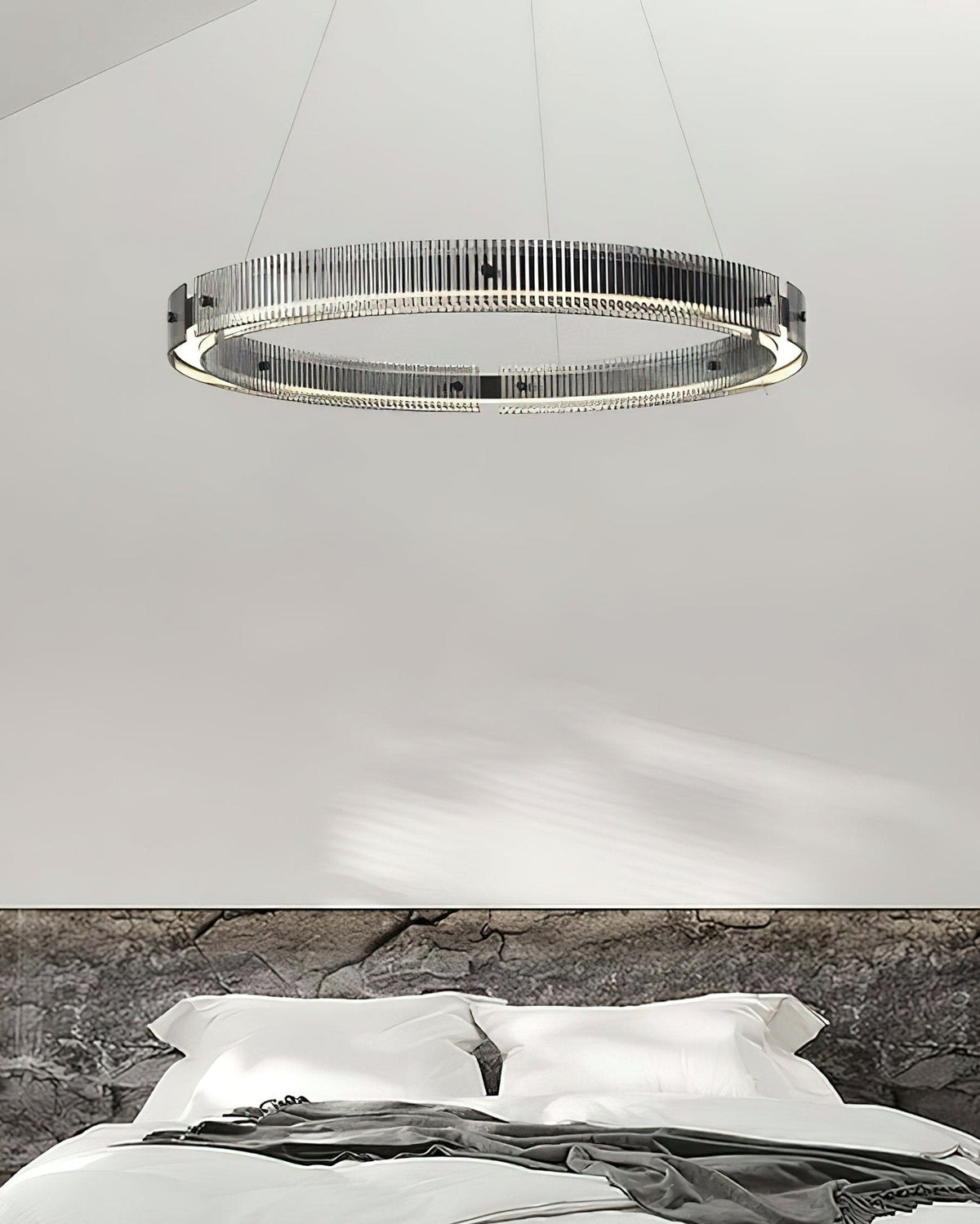 Veliviel Kronleuchter Ring minimalistisch mit LED