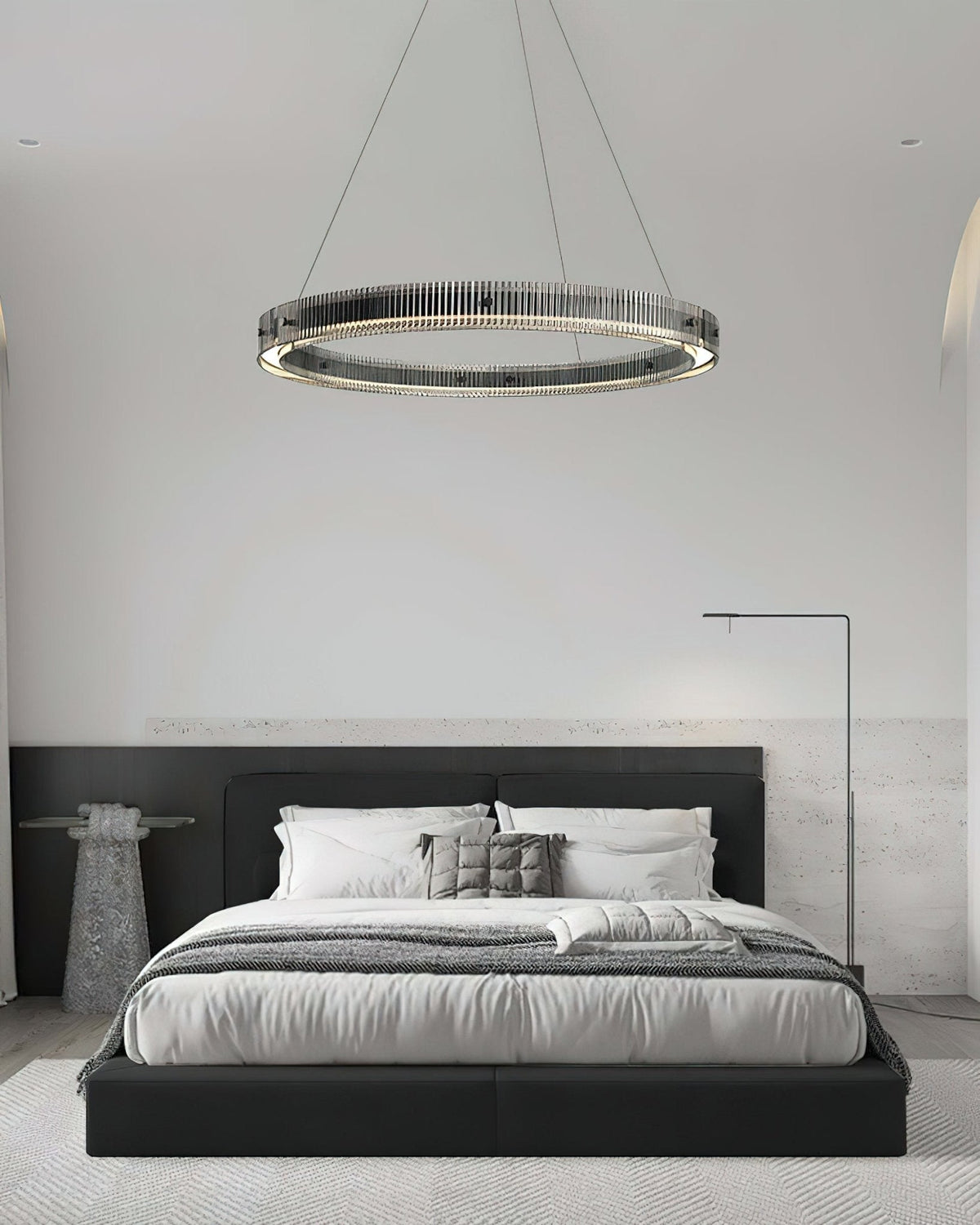 Veliviel Kronleuchter Ring minimalistisch mit LED