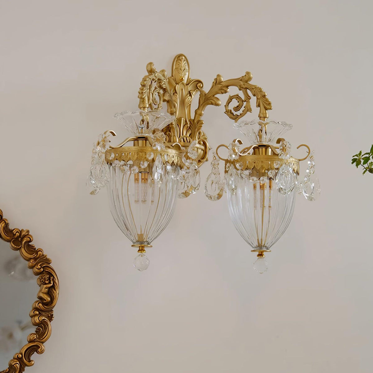 Vireon Wandleuchte Gold Doppel-Wandleuchte modern zeitgenössisch