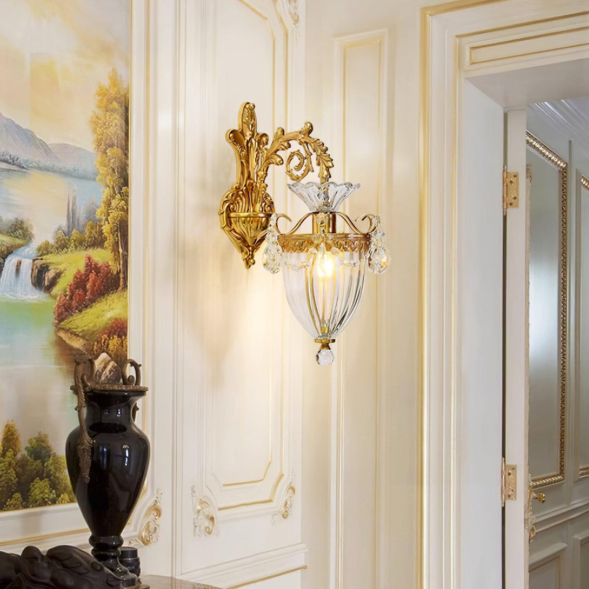 Vireon Wandleuchte Gold Doppel-Wandleuchte modern zeitgenössisch