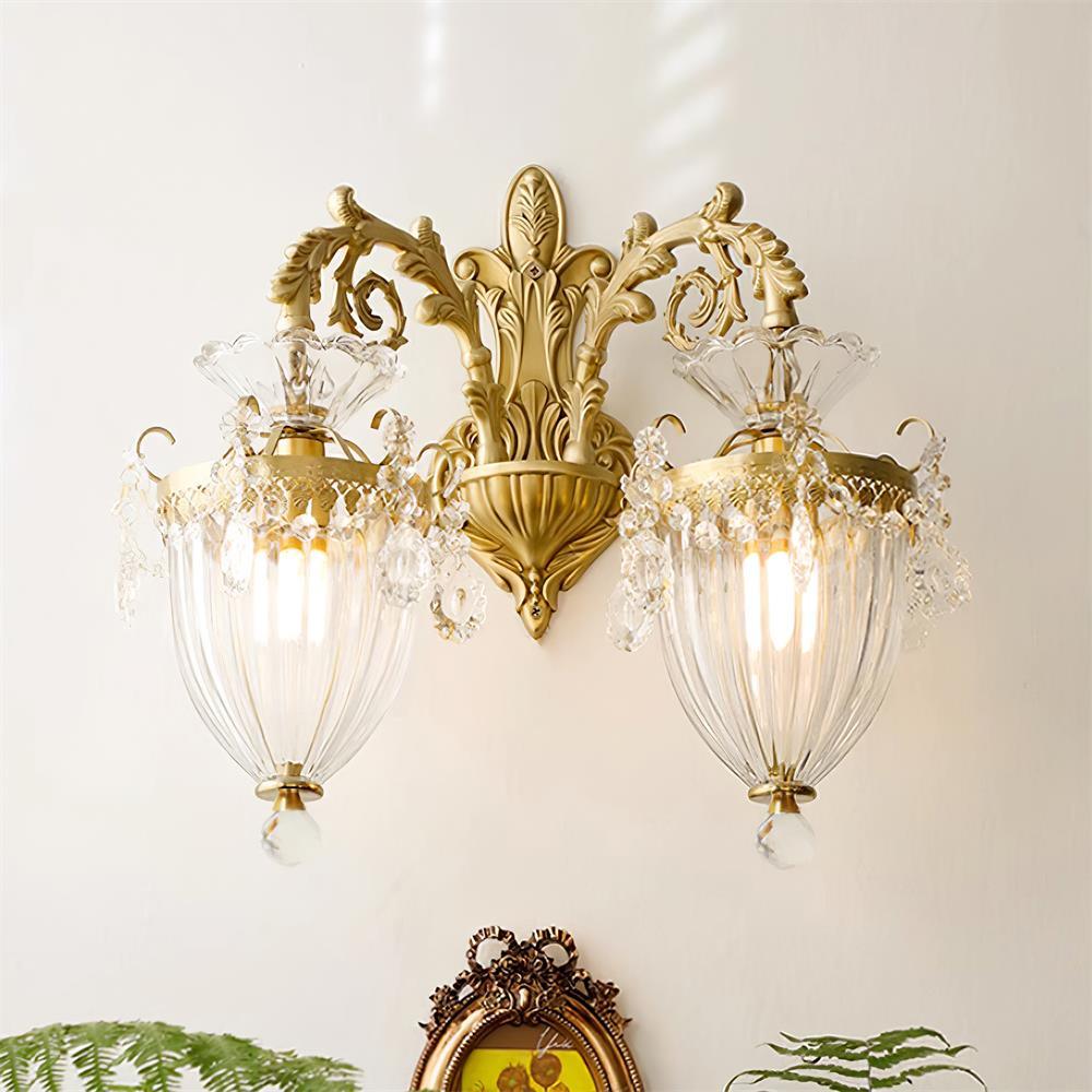 Vireon Wandleuchte Gold Doppel-Wandleuchte modern zeitgenössisch