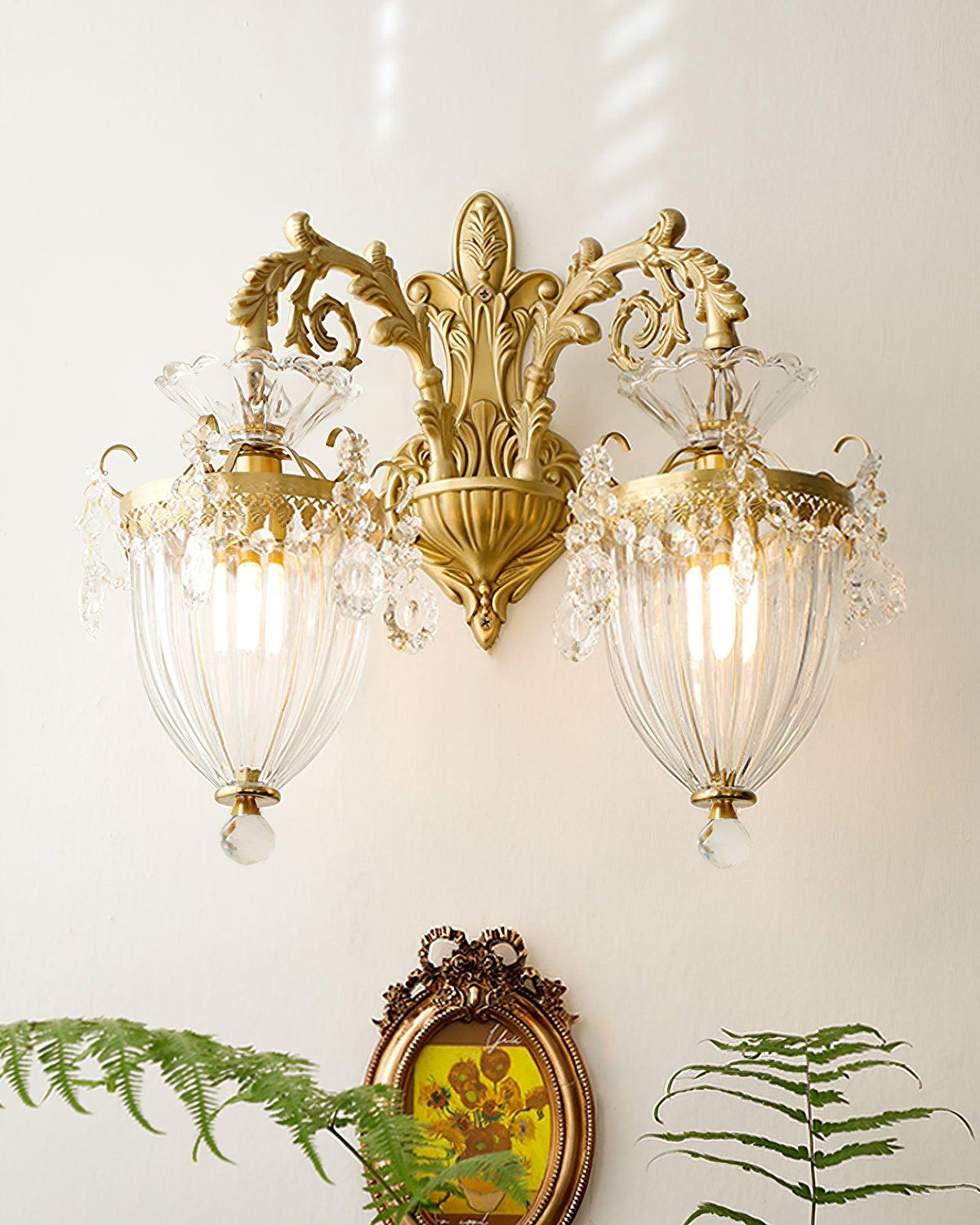 Vireon Wandleuchte Gold Doppel-Wandleuchte modern zeitgenössisch
