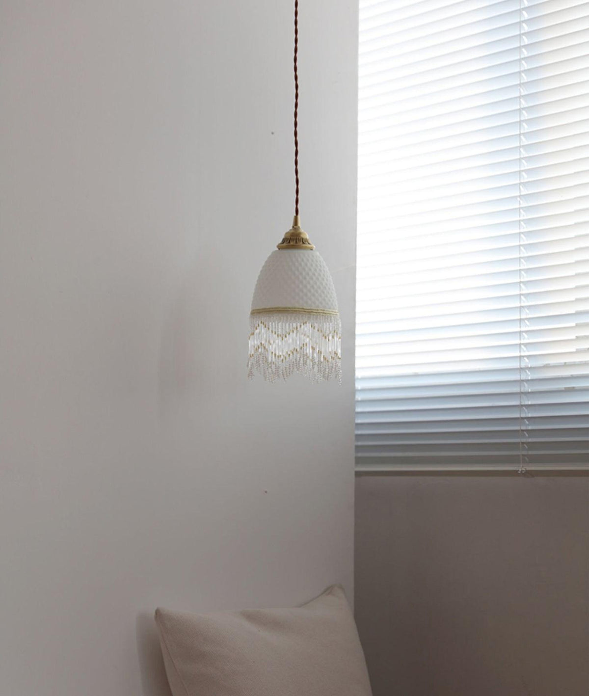 Mesh Tassel-Glas-Pendelleuchte