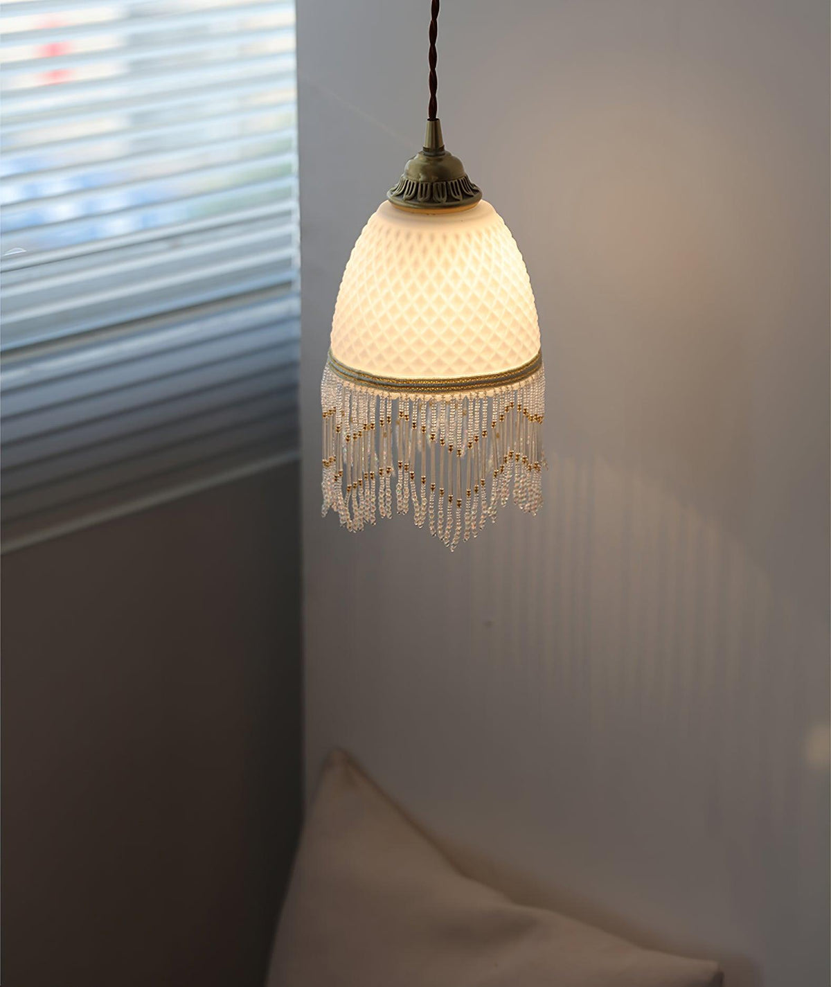Mesh Tassel-Glas-Pendelleuchte