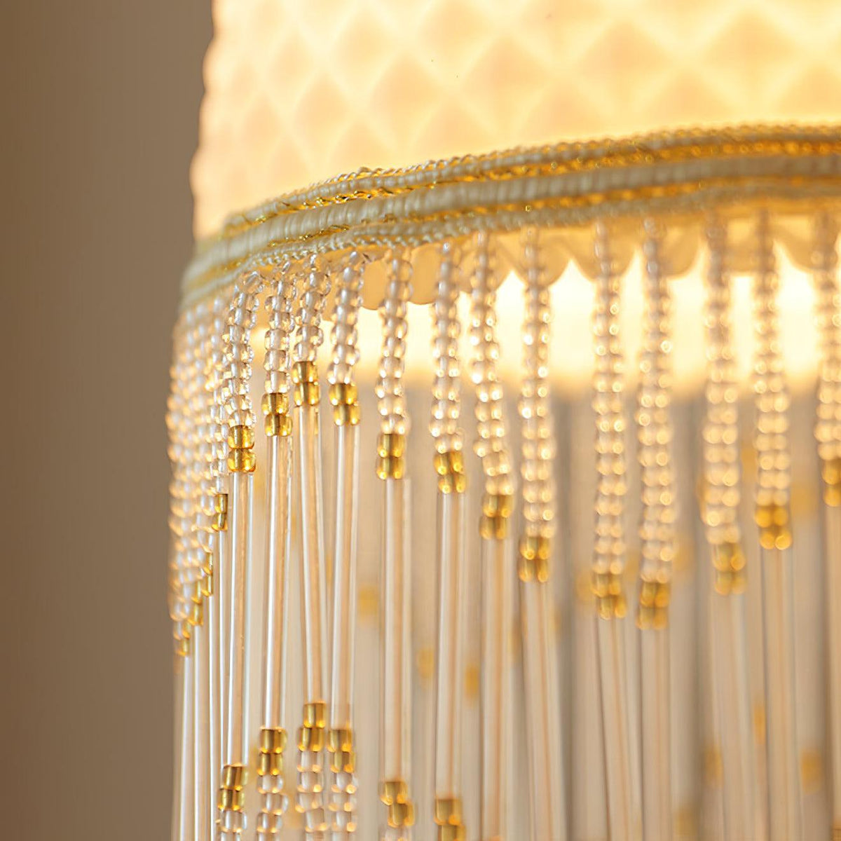 Mesh Tassel-Glas-Pendelleuchte