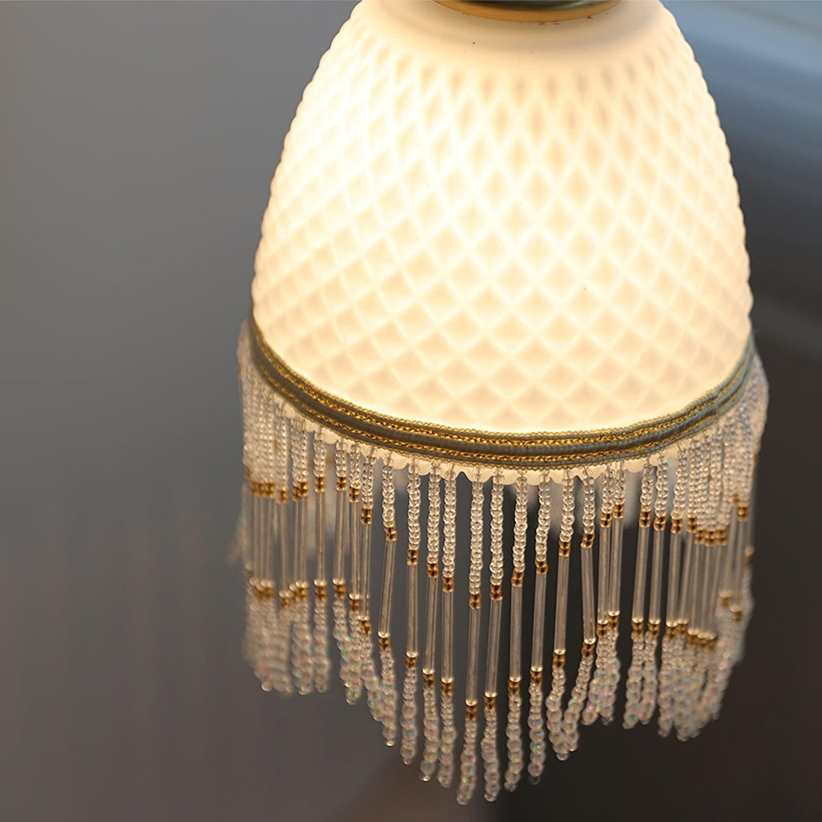 Mesh Tassel-Glas-Pendelleuchte