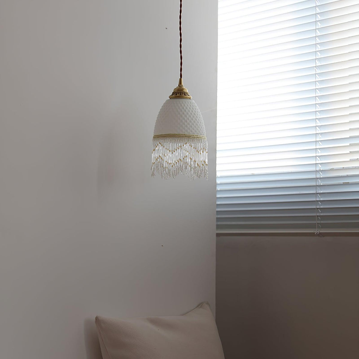 Mesh Tassel-Glas-Pendelleuchte