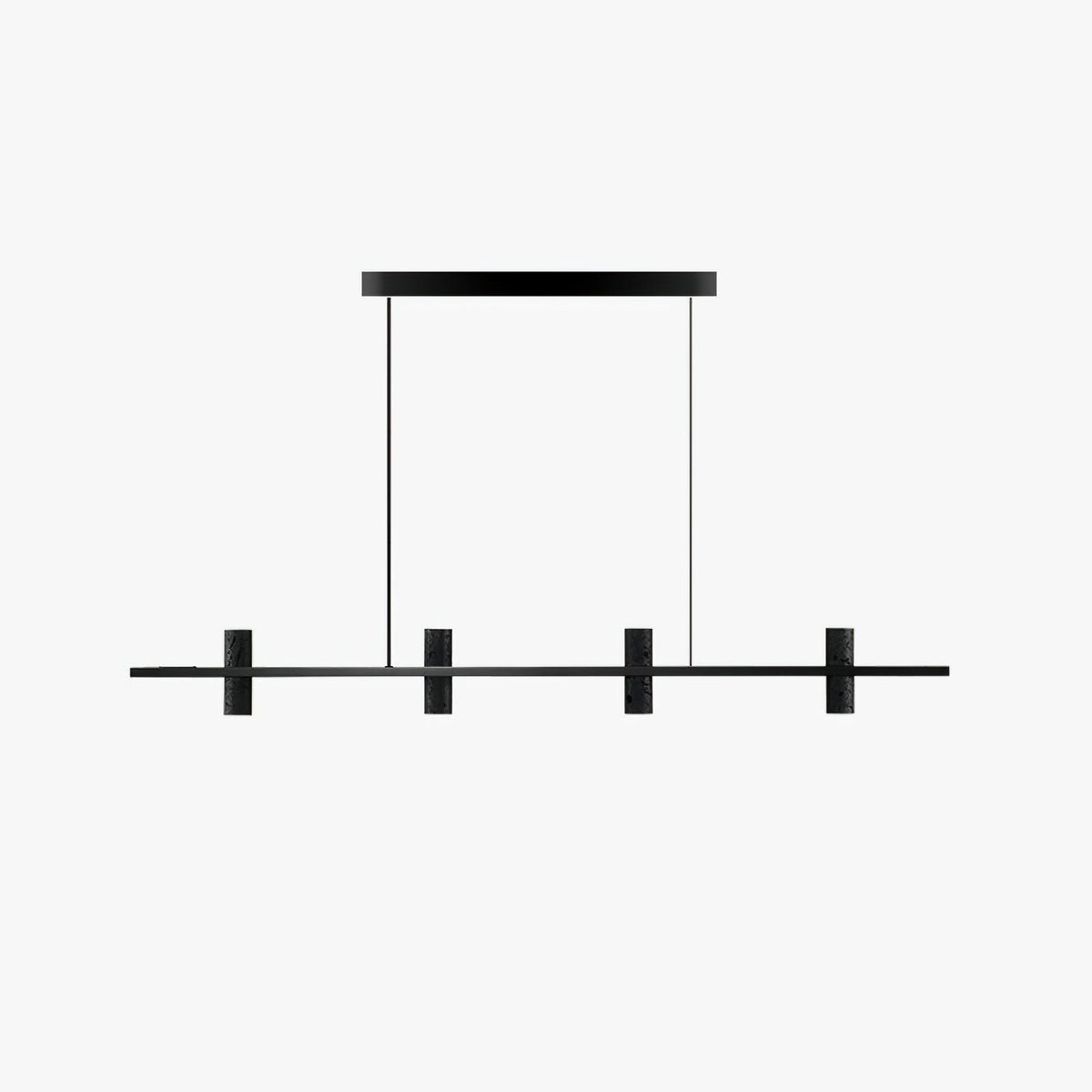 Nernis Pendelleuchte Parallel Schwarz Travertin Minimalistisch Linear