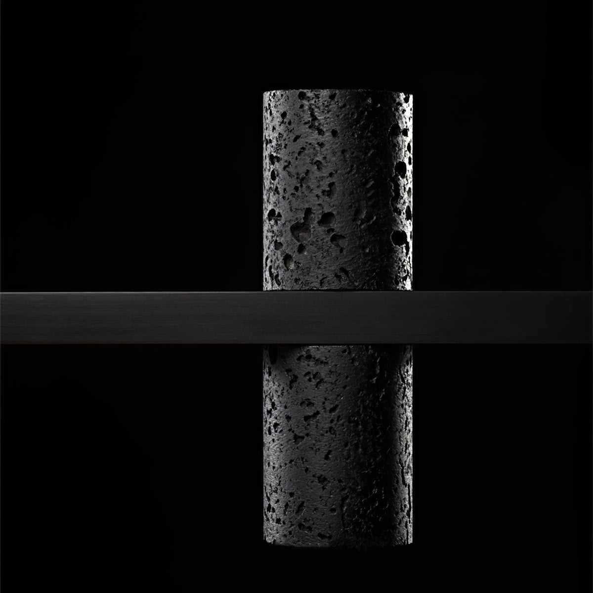 Nernis Pendelleuchte Parallel Schwarz Travertin Minimalistisch Linear